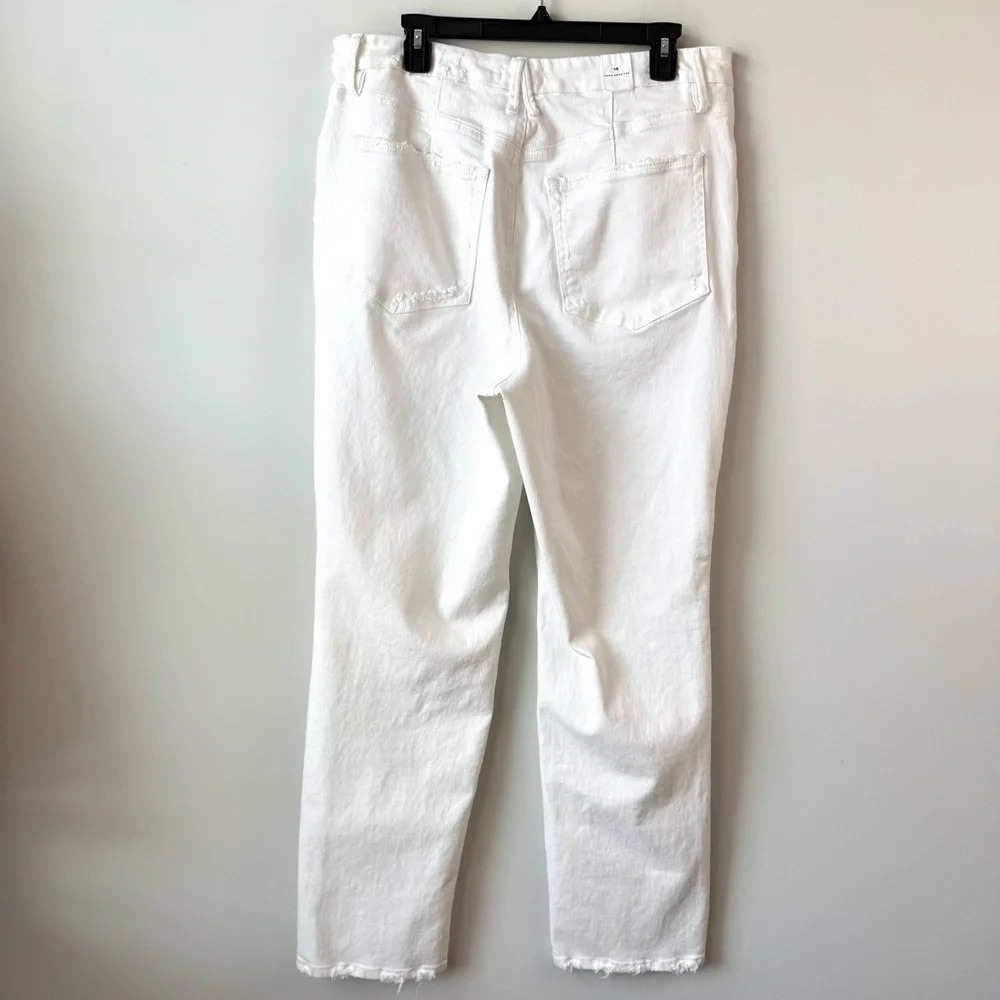 Good American Good‎ Icon Straight Leg Jeans White 15